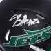 Breece Hall New York Jets Autographed Fanatics Authentic Riddell 2024 Black Alternate Speed Mini Helmet