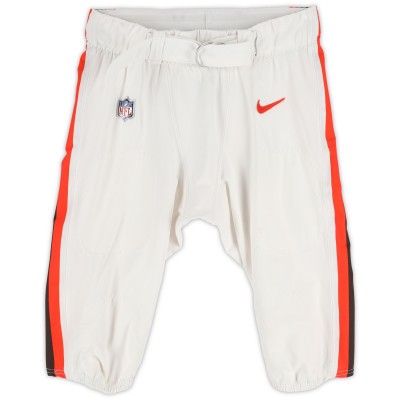 Maurice Hurst II Cleveland Browns Fanatics Authentic Game-Used White Nike Pants vs. New Orleans Saints on November 17, 2024