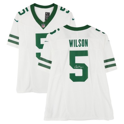 Garrett Wilson New York Jets Autographed Fanatics Authentic 2024 White Nike Limited Jersey