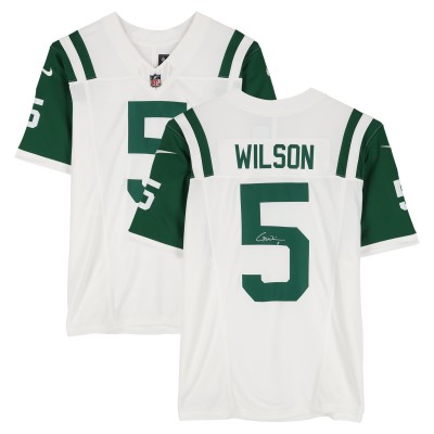 Garrett Wilson New York Jets Autographed Fanatics Authentic 2024 White Nike Alternate Limited Jersey