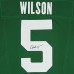 Garrett Wilson New York Jets Autographed Fanatics Authentic 2024 Green Nike Limited Jersey