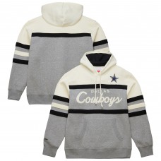 Толстовка Dallas Cowboys Mitchell & Ness Cream/Gray Head Coach Vintage Logo