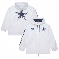 Куртка на кнопках Dallas Cowboys Mitchell & Ness White Vintage Logo Coaches