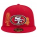 Бейсболка San Francisco 49ers New Era Scarlet State Stitch 59FIFTY