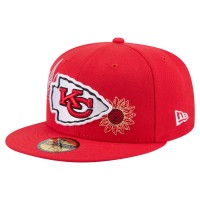 Бейсболка Kansas City Chiefs New Era Red State Stitch 59FIFTY