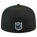 Бейсболка Las Vegas Raiders New Era Black State Stitch 59FIFTY