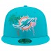 Бейсболка Miami Dolphins New Era Aqua State Stitch 59FIFTY