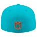 Бейсболка Miami Dolphins New Era Aqua State Stitch 59FIFTY