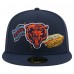 Бейсболка Chicago Bears New Era Navy State Stitch 59FIFTY