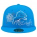 Бейсболка Detroit Lions New Era Blue State Stitch 59FIFTY