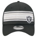 Бейсболка Las Vegas Raiders New Era Black Stripes 39THIRTY