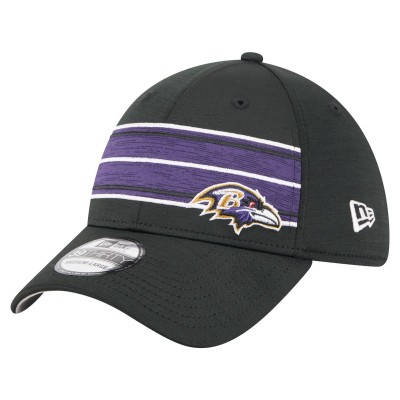 Бейсболка Baltimore Ravens New Era Black Stripes 39THIRTY