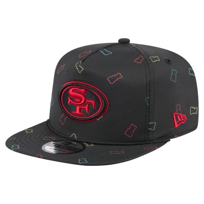 San Francisco 49ers New Era Black Gummy Golfer Snapback Hat