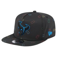 Houston Texans New Era Black Gummy Golfer Snapback Hat