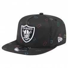 Las Vegas Raiders New Era Black Gummy Golfer Snapback Hat