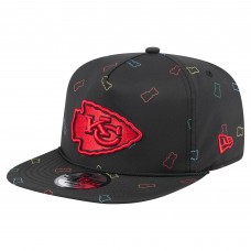 Kansas City Chiefs New Era Black Gummy Golfer Snapback Hat