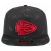 Kansas City Chiefs New Era Black Gummy Golfer Snapback Hat