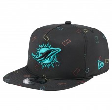 Бейсболка Miami Dolphins New Era Black Gummy Golfer