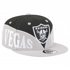 Бейсболка Las Vegas Raiders New Era Black/Gray Split 9FIFTY Snapback