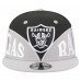 Бейсболка Las Vegas Raiders New Era Black/Gray Split 9FIFTY Snapback
