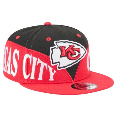 Бейсболка Kansas City Chiefs New Era Black/Red Split 9FIFTY Snapback