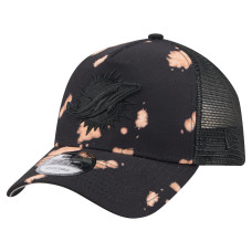 Бейсболка Miami Dolphins New Era Black Bleached 9FORTY A-Frame Бейсболка Miami Dolphins New Era Black Bleached 9FORTY A-Frame