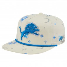 Detroit Lions New Era Cream Celestial Golfer Snapback Hat