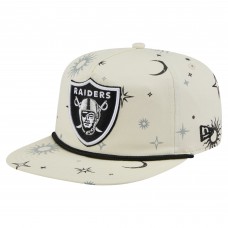 Las Vegas Raiders New Era Cream Celestial Golfer Snapback Hat