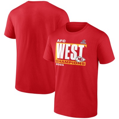 Kansas City Chiefs Fanatics 2024 AFC West Division Champions Big & Tall Conquer T-Shirt - Red