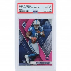 Anthony Richardson Indianapolis Colts 2023 Panini Phoenix Pink Prizm #103 #4/199 PSA Authenticated 10 Rookie Card