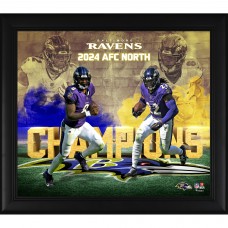 Baltimore Ravens Fanatics Authentic 2024 AFC North Division Champions Framed 15 x 17 Collage