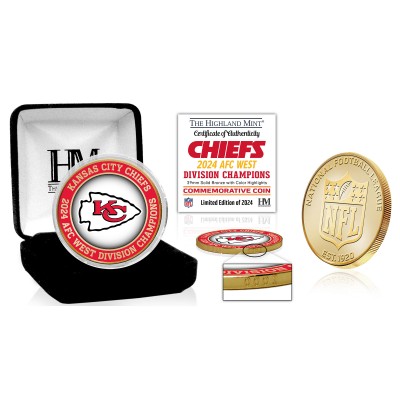 Kansas City Chiefs Highland Mint 2024 AFC West Division Champions Bronze Coin