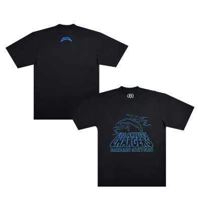 Unisex Los Angeles Chargers Crenshaw Skate Club Black Bolt T-Shirt