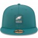 Бейсболка Philadelphia Eagles New Era Midnight Green 2025 Sideline 59FIFTY