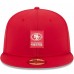 Бейсболка San Francisco 49ers New Era Scarlet 2025 Sideline 59FIFTY