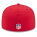 Бейсболка San Francisco 49ers New Era Scarlet 2025 Sideline 59FIFTY
