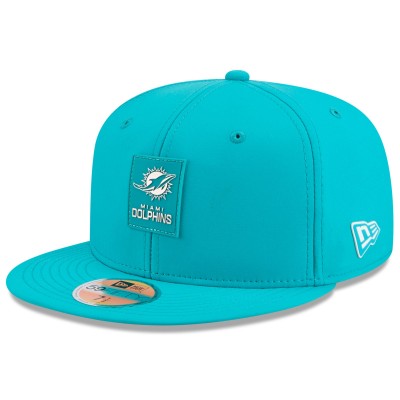 Бейсболка Miami Dolphins New Era Aqua 2025 Sideline 59FIFTY
