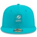 Бейсболка Miami Dolphins New Era Aqua 2025 Sideline 59FIFTY