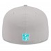 Бейсболка Miami Dolphins New Era Gray 2025 Sideline 59FIFTY Fitted