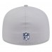 Бейсболка Seattle Seahawks New Era Gray 2025 Sideline 59FIFTY