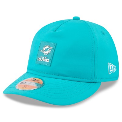 Бейсболка Miami Dolphins New Era Aqua 2025 Sideline Retro Crown 59FIFTY
