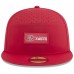 Бейсболка San Francisco 49ers New Era Scarlet 2025 Sideline Split Panel 9FIFTY Snapback