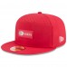 Бейсболка San Francisco 49ers New Era Scarlet 2025 Sideline Throwback Split Panel 9FIFTY Snapback