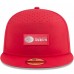 Бейсболка San Francisco 49ers New Era Scarlet 2025 Sideline Throwback Split Panel 9FIFTY Snapback
