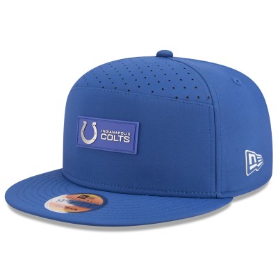 Бейсболка Indianapolis Colts New Era Royal 2025 Sideline Split Panel 9FIFTY Snapback