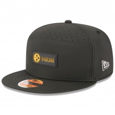Бейсболка Pittsburgh Steelers New Era Black 2025 Sideline Split Panel 9FIFTY Snapback Бейсболка Pittsburgh Steelers New Era Black 2025 Sideline Split Panel 9FIFTY Snapback