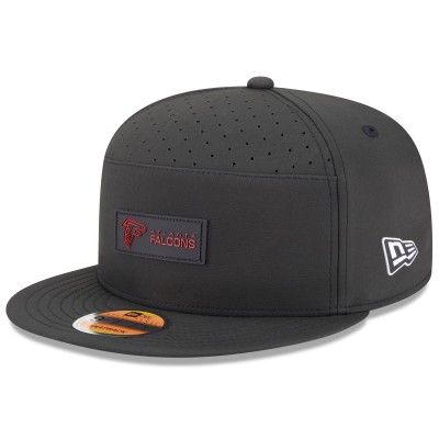 Бейсболка Atlanta Falcons New Era Black 2025 Sideline Split Panel 9FIFTY Snapback
