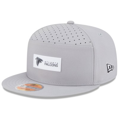 Бейсболка Atlanta Falcons New Era Gray 2025 Sideline Split Panel 9FIFTY Snapback
