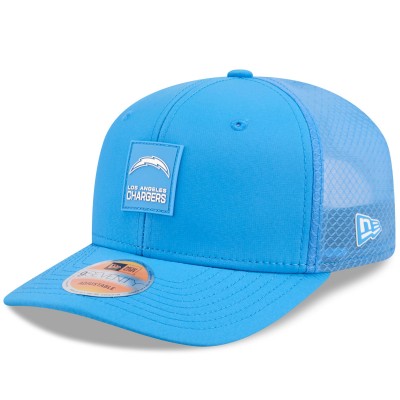Бейсболка Los Angeles Chargers New Era Powder Blue 2025 Sideline 9SEVENTY Trucker