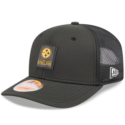 Бейсболка Pittsburgh Steelers New Era Black 2025 Sideline 9SEVENTY Trucker